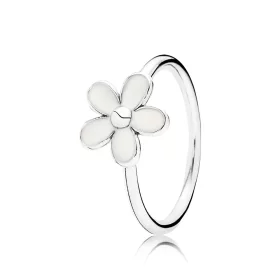 PANDORA Darling Daisy with White Enamel Ring RETIRED - 190899EN12 PANDORA Darling Daisy with White Enamel Ring RETIRED - 190899EN12