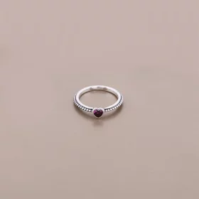 PANDORA Delicate Red Heart Ring - 190896SGR PANDORA Delicate Red Heart Ring - 190896SGR