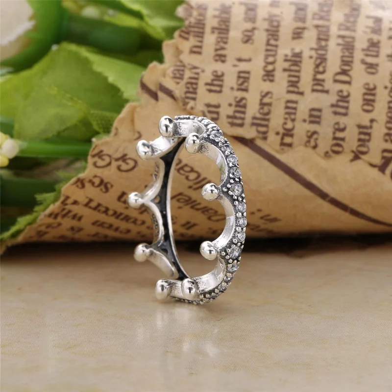 (image for) PANDORA Enchanted Crown Ring, Clear CZ - 197087CZ - View 2