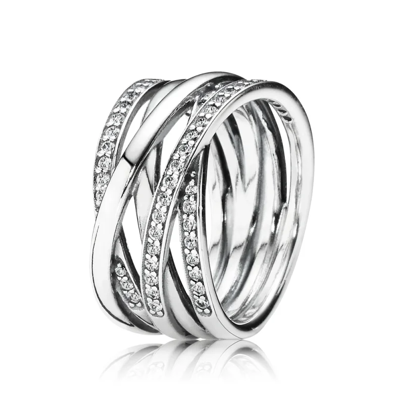 (image for) PANDORA Entwining Silver Rings - 190919CZ - Product Image