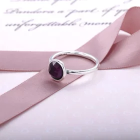 PANDORA February Droplet Birthstone Ring - 191012SAM PANDORA February Droplet Birthstone Ring - 191012SAM