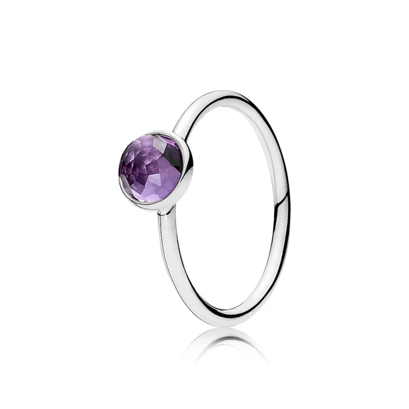 (image for) PANDORA February Droplet Birthstone Ring - 191012SAM - Product Image
