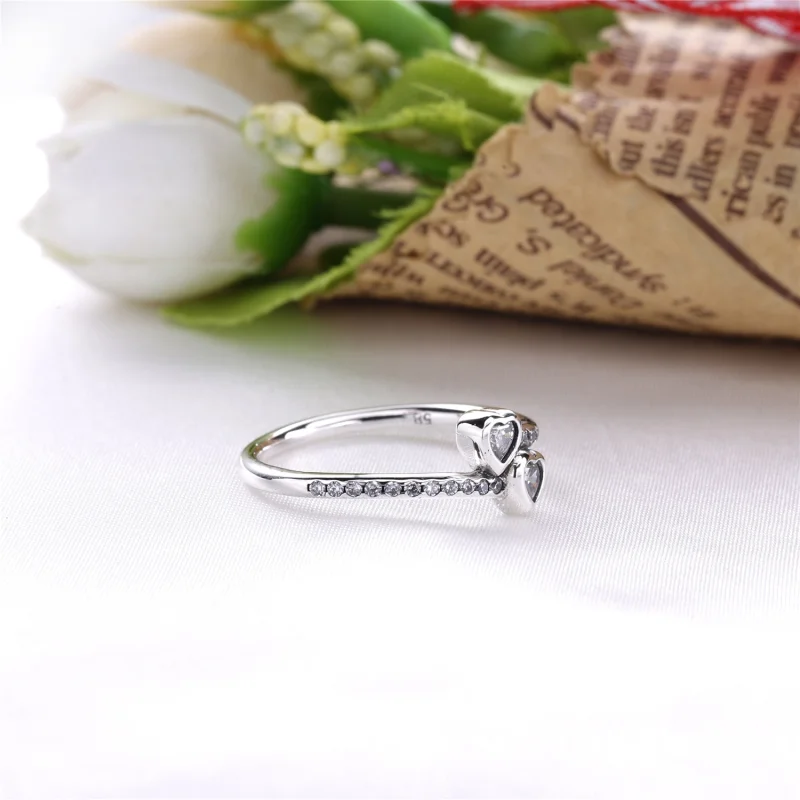 (image for) PANDORA Forever Hearts, Clear CZ Ring - 191023CZ - View 4
