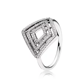 PANDORA Geometric Lines Clear CZ Ring - 196210CZ PANDORA Geometric Lines Clear CZ Ring - 196210CZ