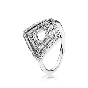 (image for) PANDORA Geometric Lines Clear CZ Ring - 196210CZ