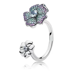 PANDORA Glorious Blooms Ring, Multi-Colored CZ - 197086NRPMX PANDORA Glorious Blooms Ring, Multi-Colored CZ - 197086NRPMX