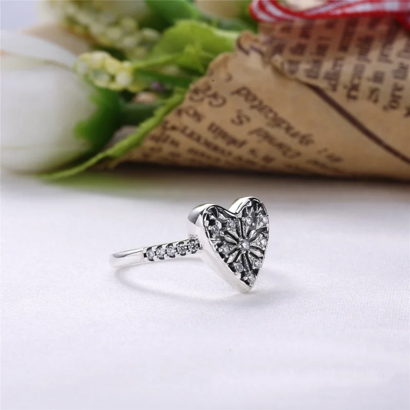 (image for) PANDORA Heart of Winter Ring, Clear CZ - 196371CZ - View 3