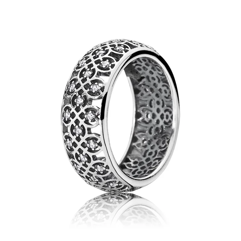 (image for) PANDORA Intricate Lattice Ring, Clear CZ - 190955CZ - Rings - Product Image