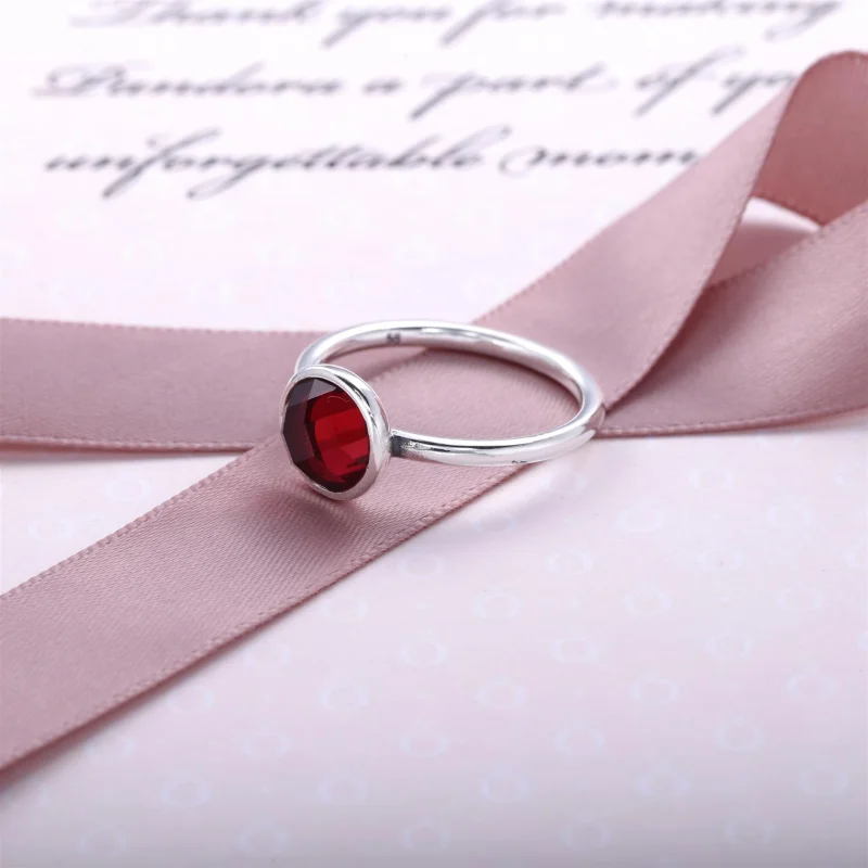 (image for) PANDORA July Droplet Birthstone Ring - 191012SRU - View 2