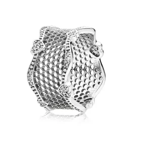 PANDORA Lace of Love Ring, Clear CZ - 197706CZ PANDORA Lace of Love Ring, Clear CZ - 197706CZ