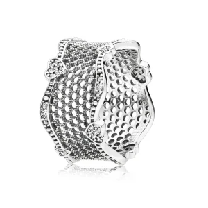 (image for) PANDORA Lace of Love Ring, Clear CZ - 197706CZ