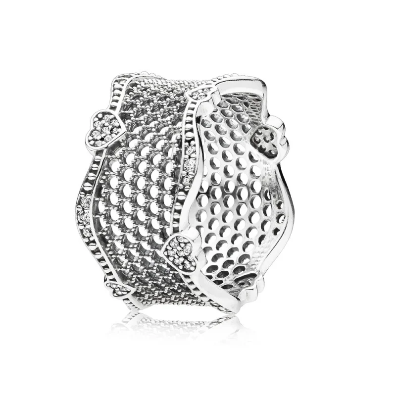 (image for) PANDORA Lace of Love Ring, Clear CZ - 197706CZ - Product Image