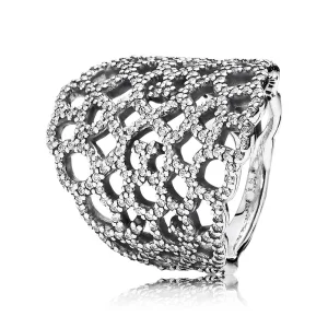 (image for) PANDORA Lace Silver Ring With Cubic Zirconia - 190907CZ