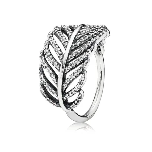 (image for) PANDORA Light As A Feather Ring, Clear Cubic Zirconia - 190886CZ