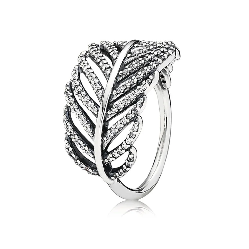 (image for) PANDORA Light As A Feather Ring, Clear Cubic Zirconia - 190886CZ - Product Image