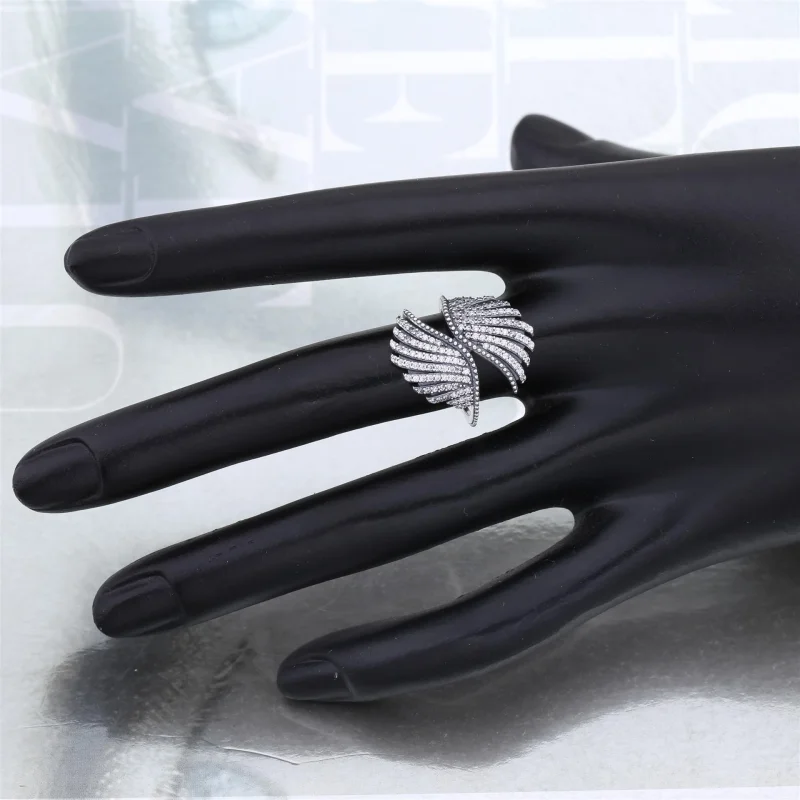 (image for) PANDORA Majestic Feathers Ring - 190960CZ - View 4