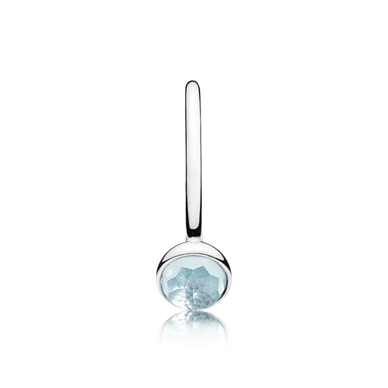 (image for) PANDORA March Droplet Birthstone Ring - 191012NAB - View 4