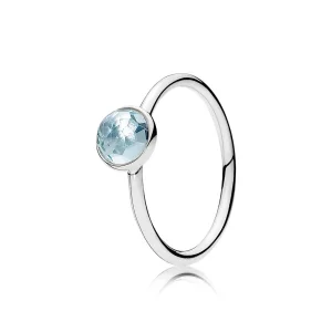 (image for) PANDORA March Droplet Birthstone Ring - 191012NAB