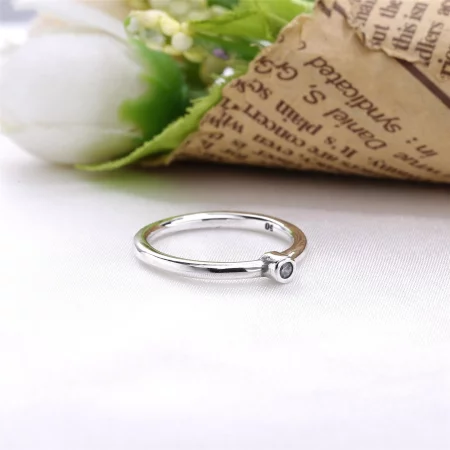 PANDORA Morning Star, Silver ring, 14k, 0.03ct TW h/vs diamond - 190213D - Rings