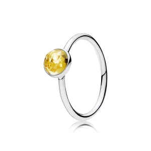 (image for) PANDORA November Droplet with Citrine Ring - 191012CI