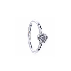 (image for) PANDORA Petite Circle Ring, Clear CZ - 191043CZA
