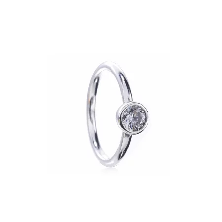 PANDORA Petite Circle Ring, Clear CZ - 191043CZA