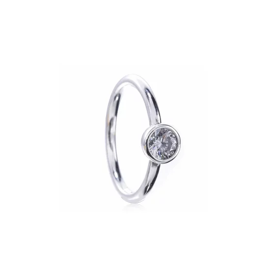 PANDORA Petite Circle Ring, Clear CZ - 191043CZA