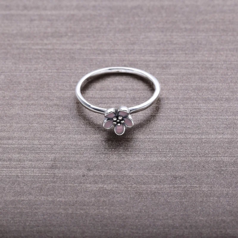 (image for) PANDORA Pink Cherry Blossom Flower Ring - 190879EN40 - View 3