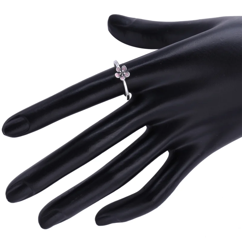 (image for) PANDORA Pink Cherry Blossom Flower Ring - 190879EN40 - View 4