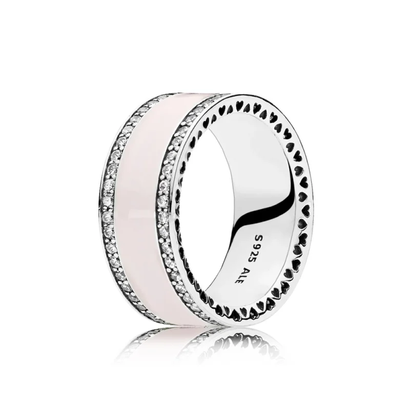 (image for) PANDORA Pink Hearts of PANDORA Band Ring - 191024EN40 - Product Image