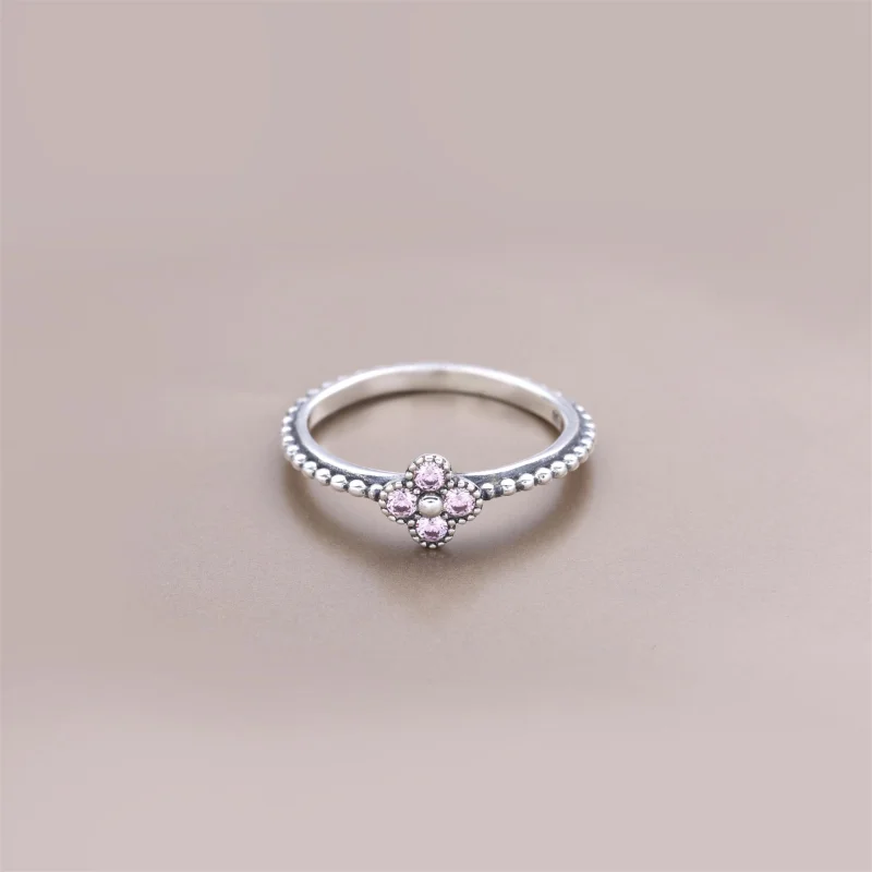 (image for) PANDORA Pink Oriental Blossom Ring - 191001PCZ - View 2
