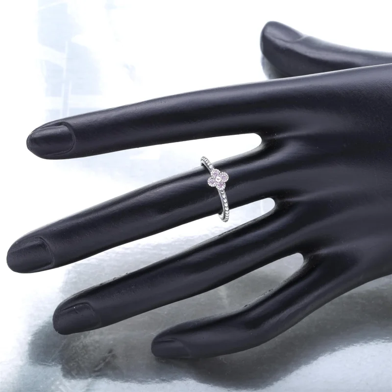 (image for) PANDORA Pink Oriental Blossom Ring - 191001PCZ - View 3