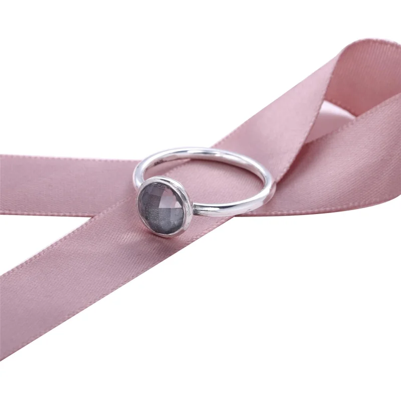 (image for) PANDORA Poetic Droplet Aqua Blue Ring - 190982NAB - View 2