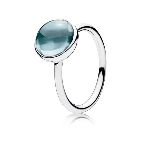PANDORA Poetic Droplet Aqua Blue Ring - 190982NAB