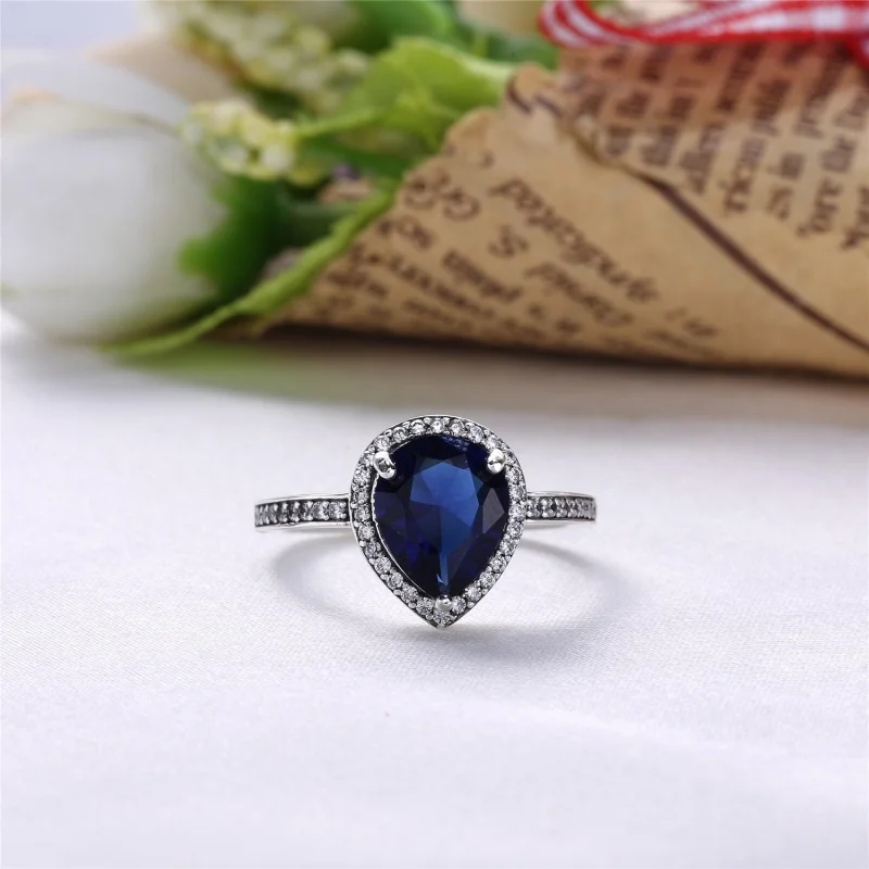 (image for) PANDORA Radiant Teardrop Clear CZ Ring - 196251CZ - View 4