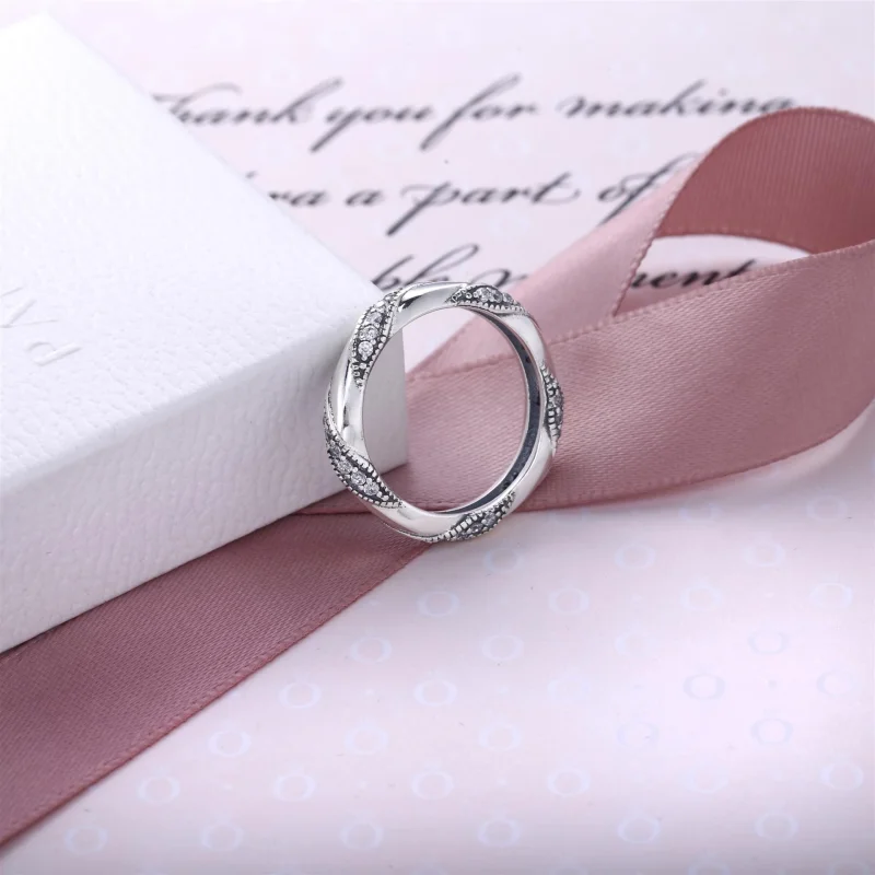 (image for) PANDORA Ribbon of Love Ring - 190981CZ - View 2