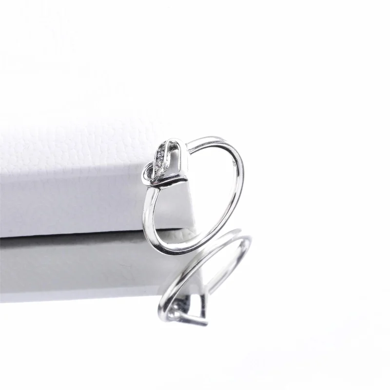 (image for) PANDORA Ribbons of Love, Clear CZ Ring - 191022CZ - View 3