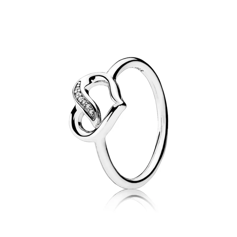 (image for) PANDORA Ribbons of Love, Clear CZ Ring - 191022CZ - Product Image