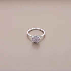 PANDORA Rose Garden Stackable Ring, Pink Enamel - 190905EN40