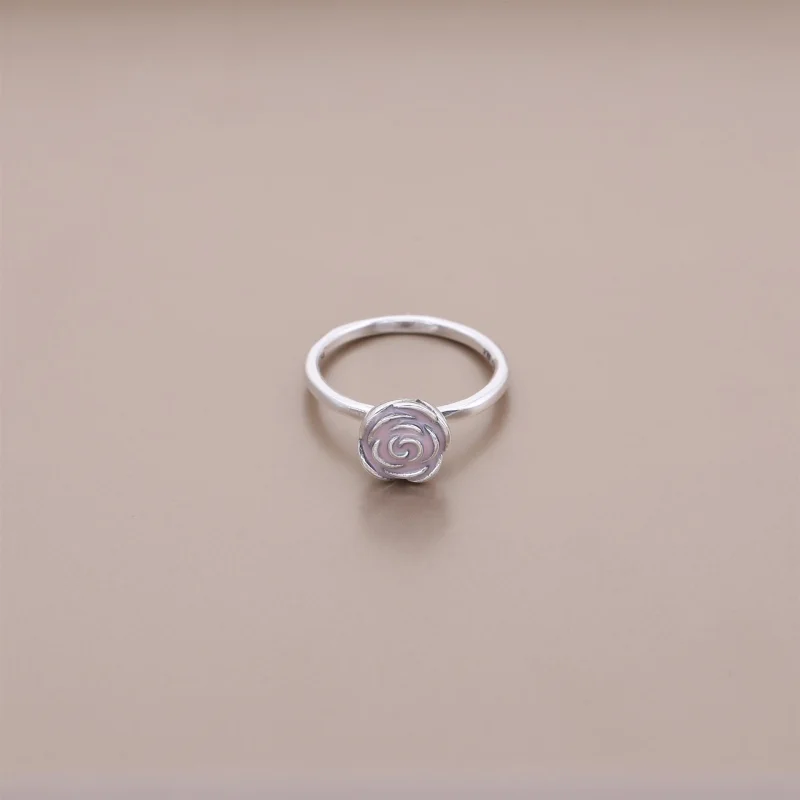 (image for) PANDORA Rose Garden Stackable Ring, Pink Enamel - 190905EN40 - View 2