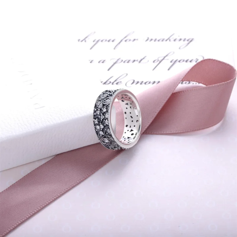 (image for) PANDORA Shimmering Leaves Ring - 190965CZ - View 3