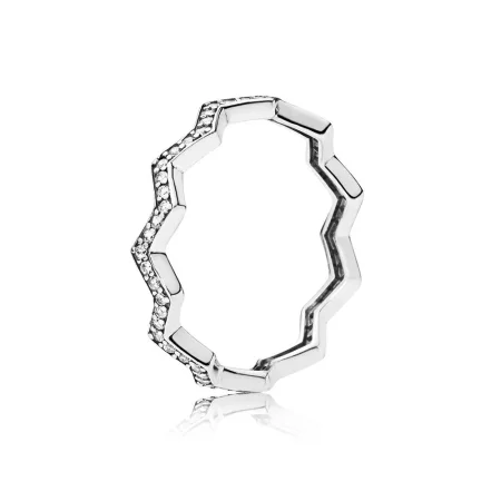 PANDORA Shimmering Zigzag Ring, Clear CZ - 197751CZ