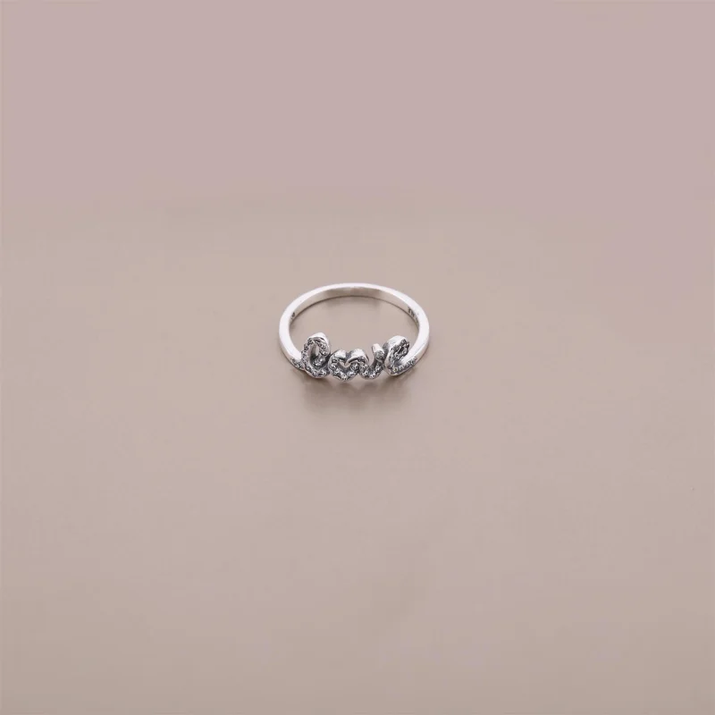 (image for) PANDORA Signature of Love Ring, Clear CZ Ring - 190928CZ - View 2