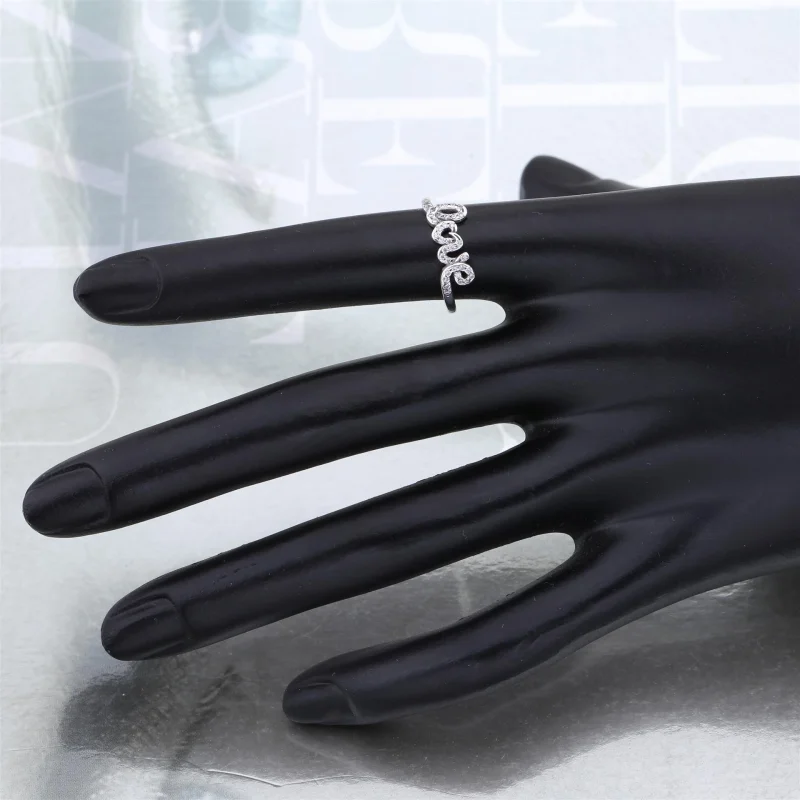 (image for) PANDORA Signature of Love Ring, Clear CZ Ring - 190928CZ - View 4