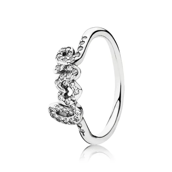 PANDORA Signature of Love Ring, Clear CZ Ring - 190928CZ