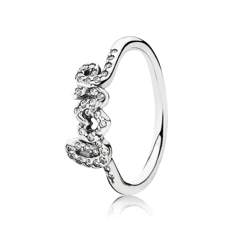 (image for) PANDORA Signature of Love Ring, Clear CZ Ring - 190928CZ - Product Image