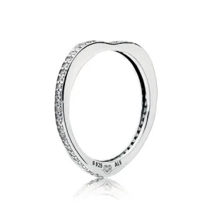 (image for) PANDORA Sparkling Arcs of Love Ring, Clear CZ - 197095CZ