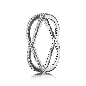 (image for) PANDORA Sparkling crossover ring - 190930CZ
