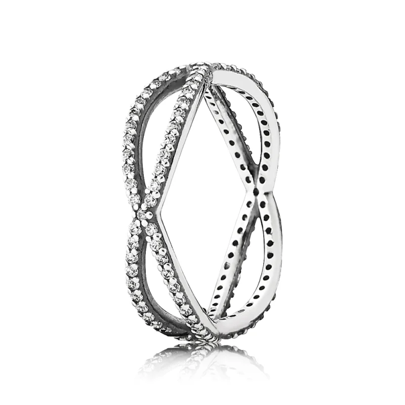 (image for) PANDORA Sparkling crossover ring - 190930CZ - Product Image