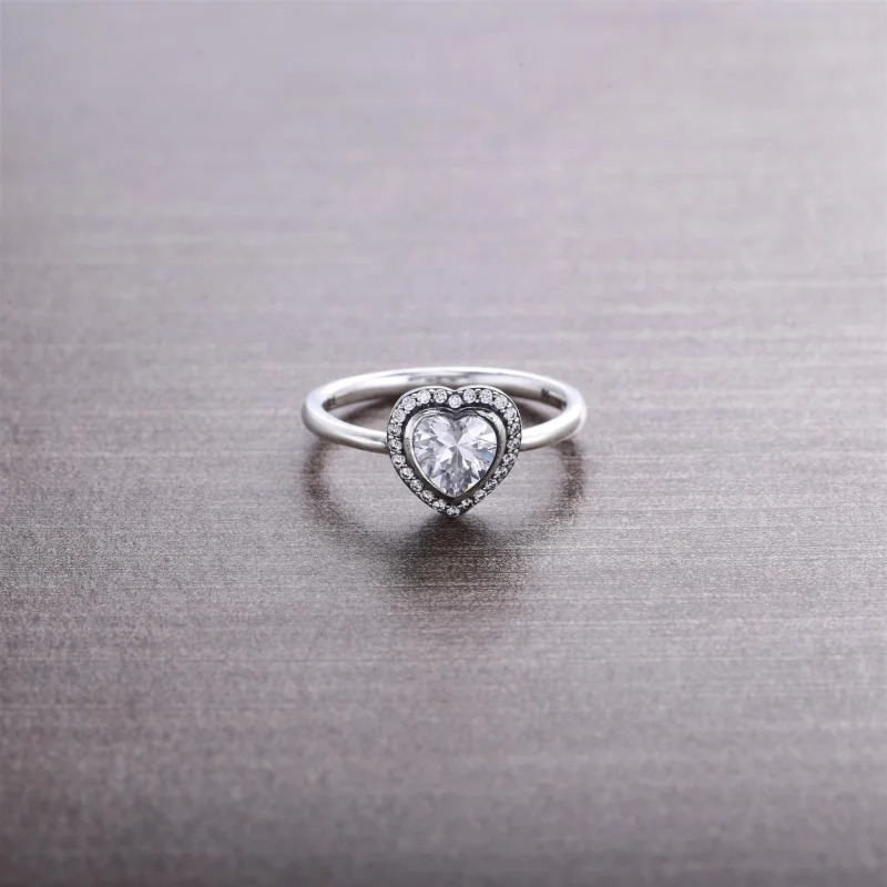 (image for) PANDORA Sparkling Heart Engagement Ring - 190929CZ - View 2